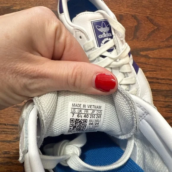 Adidas Samba OG White and Purple Shoes - Picture 2 of 5